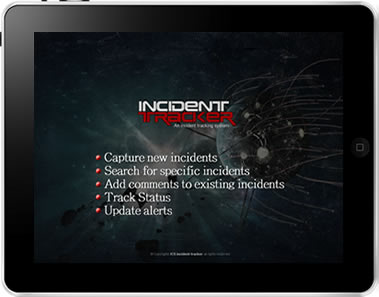 IncidentTracker iPad App Screen